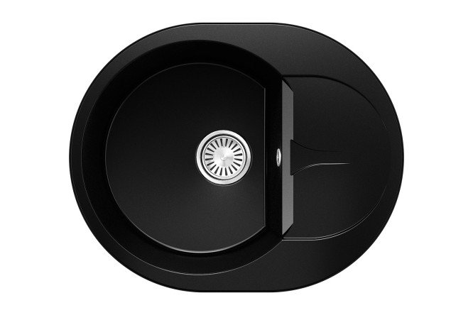 Изображение товара Врезная мойка POLYGRAN Atol-620 с крылом 62х50х20 см искусственный камень