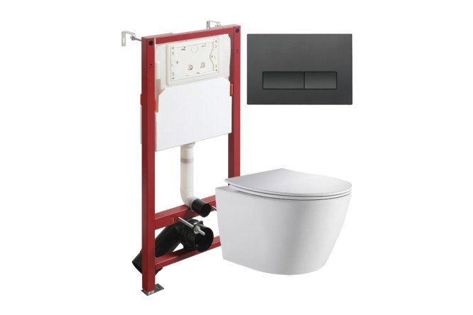 Изображение товара Подвесной унитаз ORANGE CI07-150W+APB244 с сиденьем из дюропласта