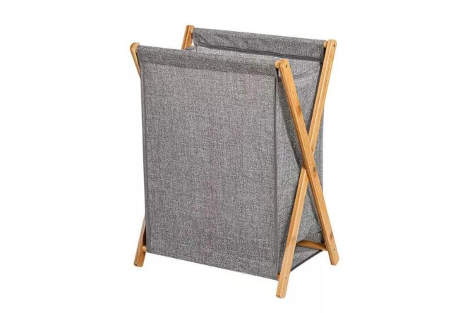 Изображение товара Корзина для белья HOMIUM Eco складная 40x56.5x34 см, 70 л, Дерево