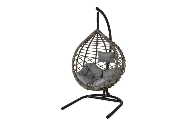 Изображение товара Кресло подвесное Veil 2 цвет основания и каркаса чёрный, отделки графит