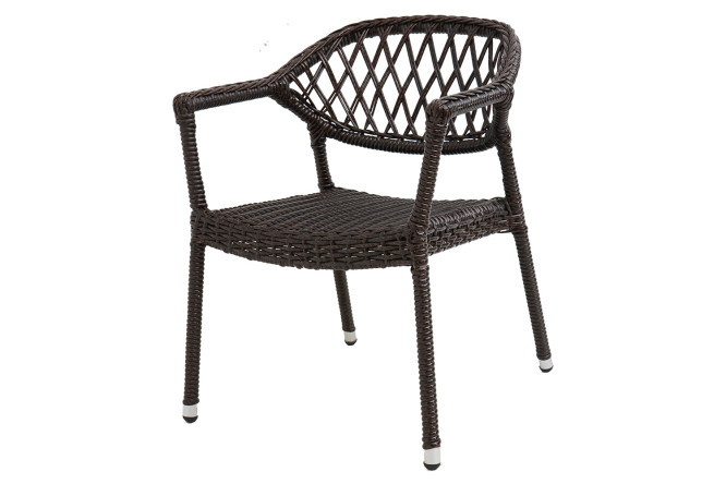 Изображение товара Кресло Asia цвет каркаса чёрный, отделки тёмно-коричневый