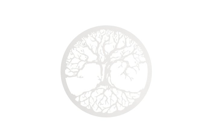 Изображение товара Стильное деревянное панно 68х1,5 см из металла белое