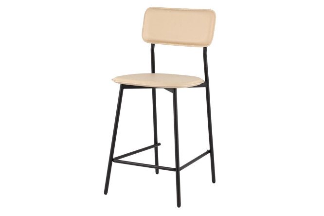 Изображение товара Stool Group Mikkie - барный стул, 60 см, бежевый кожзам