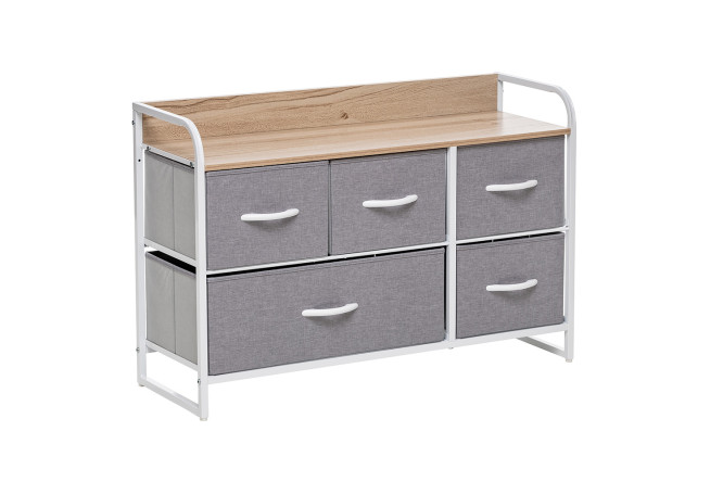 Изображение товара Комод Ноа светло-серый и белый 87,5х58х29 см современная мебель для хранения
