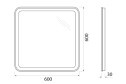 Зеркало с подсветкой BELBAGNO SPC-MAR-600-600-LED-BTN 60х60 см