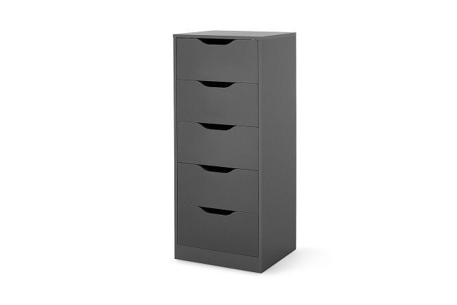 Изображение товара Комод 5 ящиков Нордик серый графит современный дизайн