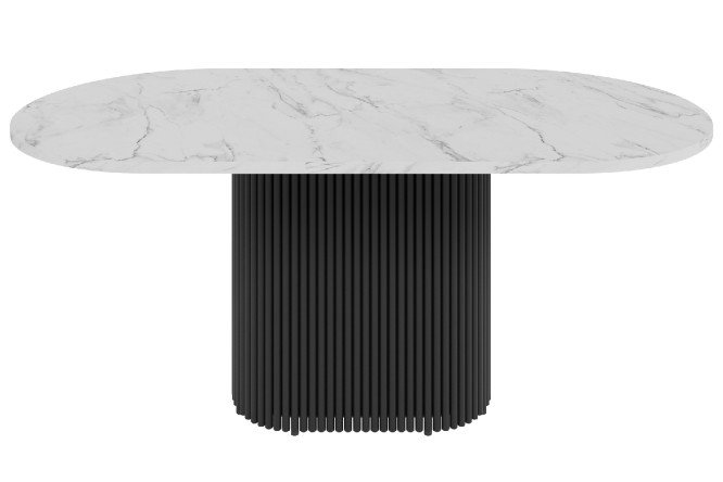 Стол GENGLASS Trubis oval с трубчатым подстольем 180х75х90 см