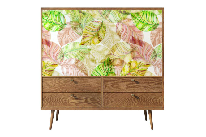 Изображение товара Большой комод Berber с дизайном Print_29 и коричневым каркасом