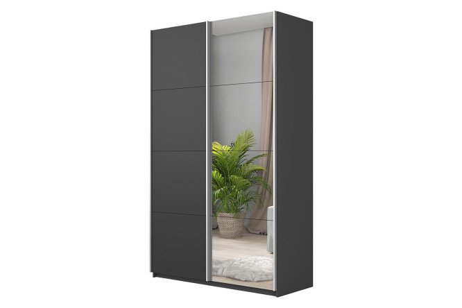 Изображение товара Шкаф-купе 2-дверный Cors 140х230 см серый диамант с зеркалом