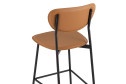 Стул барный Stool Group Minnie 42х89х49.5 см, цвет обивки коричневый, ножек чёрный