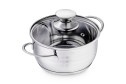Кастрюля с крышкой REGENT Inox Bimbo Vitro 1 л