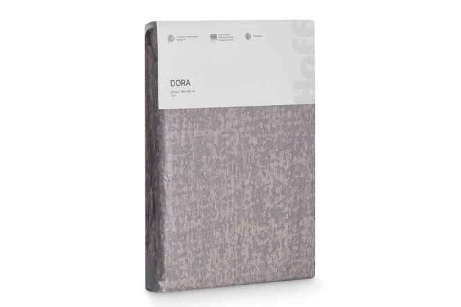 Фото 8 Штора HOFF Dora 180х280 см, 1 шт., цвет серый, кофейный