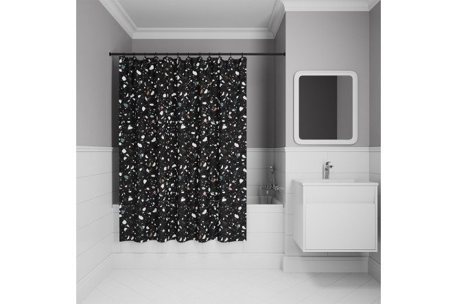 Штора для ванной комнаты IDDIS Base 180x200 см