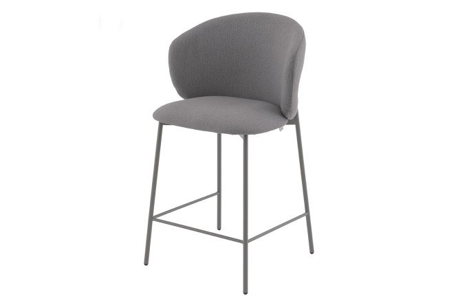 Изображение товара Стул полубарный Stool Group Блейз 58.5х96.5х56 см, цвет обивки серый, ножек серый