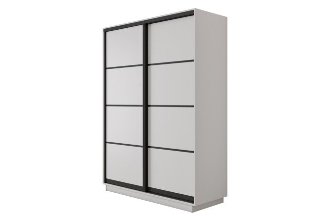Изображение товара Шкаф-купе Slide-2 v.2 120×220×45 см, белый снег/чёрный профиль Изображение товара Шкаф-купе Slide-2 v.2 120×220×45 см, белый снег/чёрный профиль