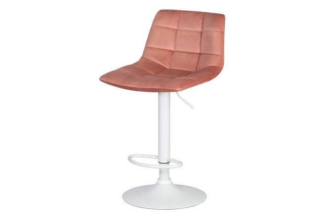 Изображение товара Стул барный DOBRIN Tailor White пудрово-розовый 47х92х49 см