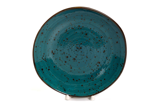 Изображение товара Тарелка Океан Фарфор 22,5 см тёмно-синяя — качественная посуда для сервировки стола