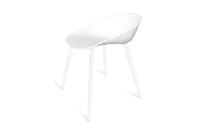 Изображение товара Компактный пластиковый стул с металлическими ногами 42,5х58х44 см