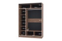 Шкаф-купе Home 160х229,5 см, дуб табачный Craft, с одним зеркалом