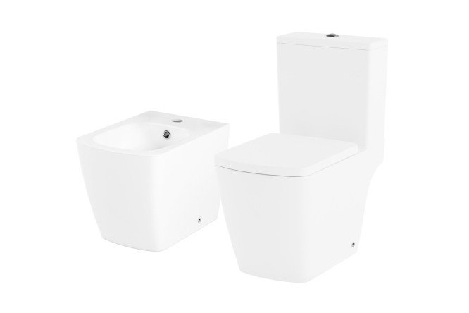 Изображение товара Комплект 2в1 Aveo Compacto Rimless унитаз безободковый с монтажным комплектом