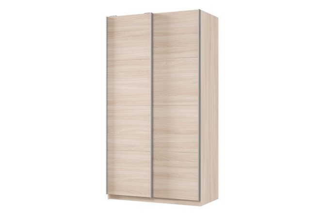 Изображение товара Шкаф-купе 2-дверный Практик 120х240х60 см, ясень шимо светлый, профиль серебро