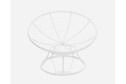 Кресло Папасан цвет каркаса белый, мягких элементов коричневый