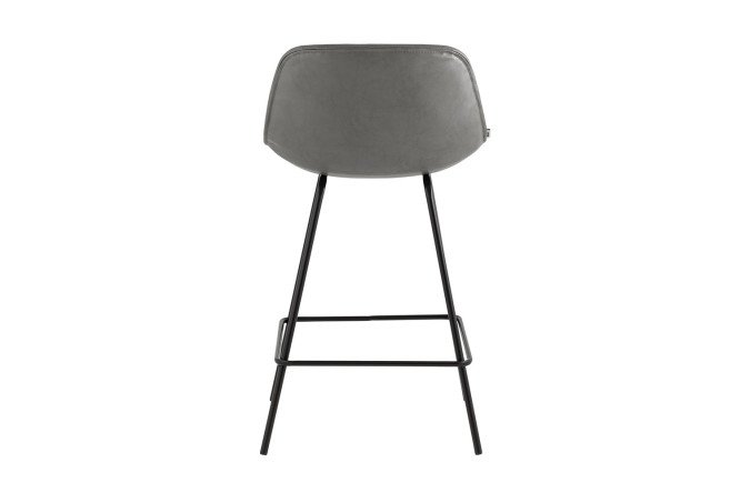 Фото 7 Стул полубарный Stool Group Деймон 49х92.5х47.5 см, цвет обивки серый, ножек чёрный