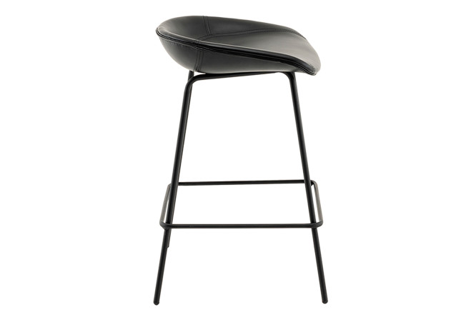 Стул полубарный Stool Group Фуриоса 44х70х44 см, цвет обивки чёрный, ножек чёрный