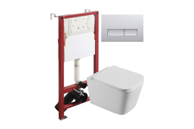 Изображение товара Подвесной унитаз AGGER ATI04100+APB200 с сиденьем из дюропласта