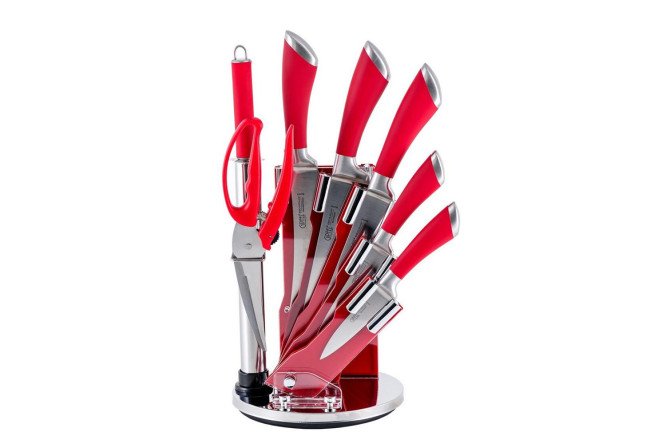 Изображение товара Набор кухонных инструментов GIPFEL Mirella 8 шт. на подставке из нержавеющей стали
