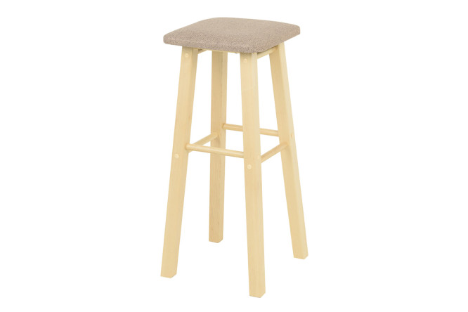 Изображение товара Барный табурет Loft Bar 34x66x34 см коричневая обивка и лакированные ножки