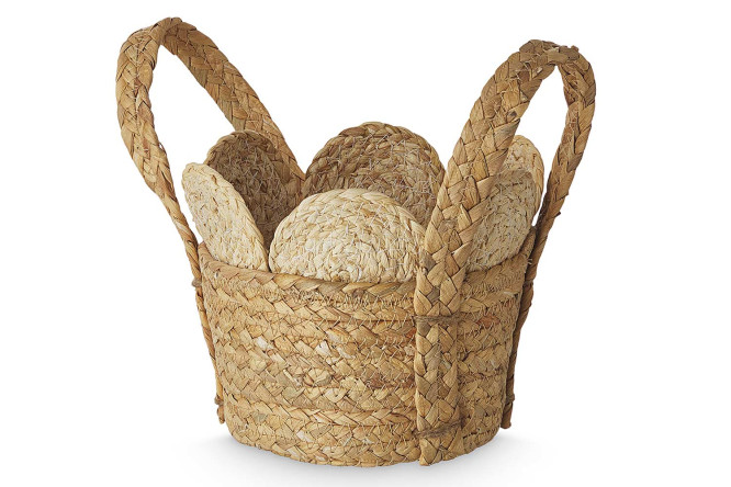 Изображение товара Корзина с ручками Linda 17х17х22 см из натуральных материалов
