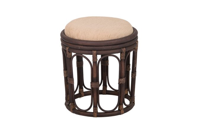 Изображение товара Пуф 12/18 цвет каркаса орех матовый, сиденья бежевый