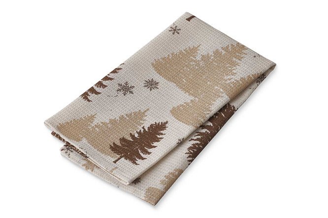 Изображение товара Вафельное полотенце HOFF Зимний лес 45x60 см мультиколор