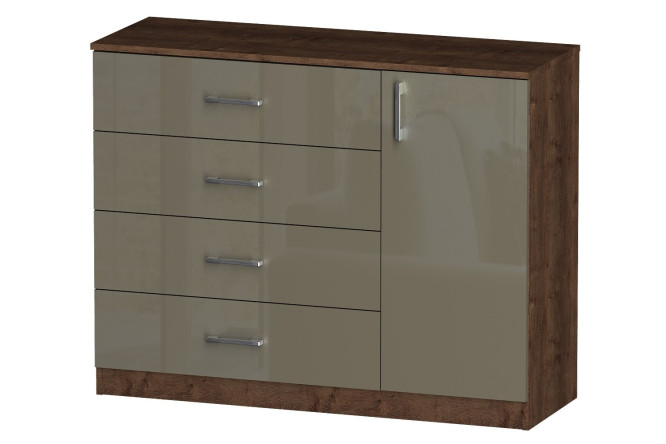 Изображение товара Комод Лайф в современном дизайне с латте фасадом и дубом экспрессив