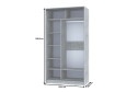 Шкаф-купе Home 123,2х229,5 см, светлый Atelier, с одним зеркалом