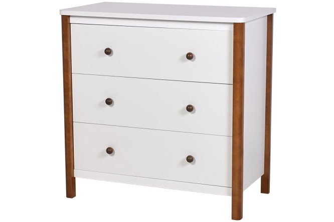 Изображение товара Комод Simple белый из ЛДСП и массива берёзы 91х91,2х49 см