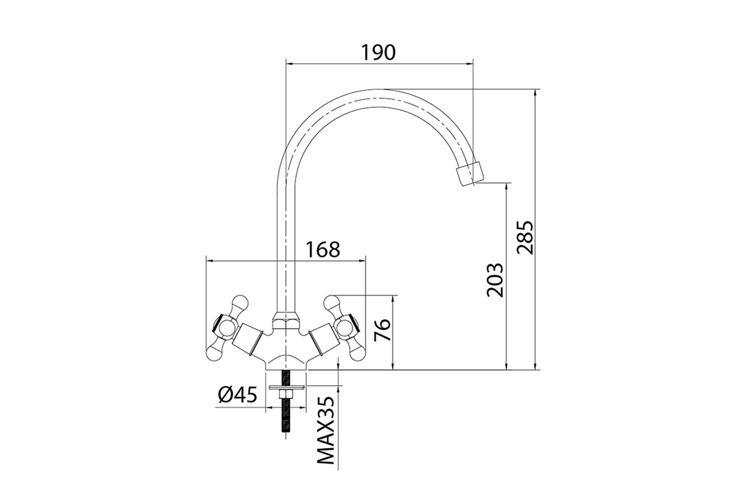 Смеситель для кухни milardo duplex dupsb0jm05