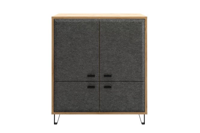 Изображение товара Тумба Grace графит дуб наварра 97,5х111,6х41,8 см современный дизайн