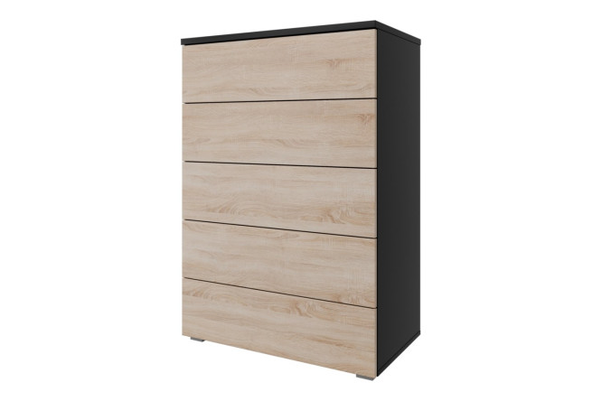 Изображение товара Комод Оскар Лайн 75,2х109,2х44 см антрацит дуб сонома ЛДСП