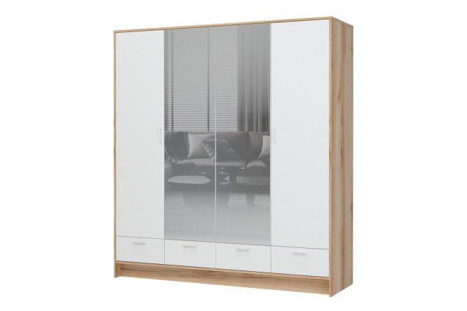 Изображение товара Шкаф 4-створчатый с зеркалом Ирис для спальни и гостиной
