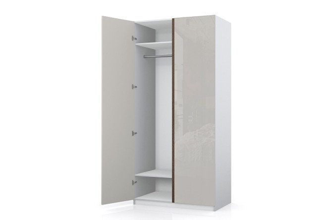 Изображение товара Двухдверный шкаф Оскар Николь 100х236х60,2 см белый магнолия дуб родди