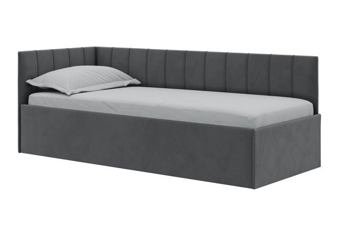 Изображение товара Кровать с подъёмным механизмом Мика 90х200 см серый современный дизайн