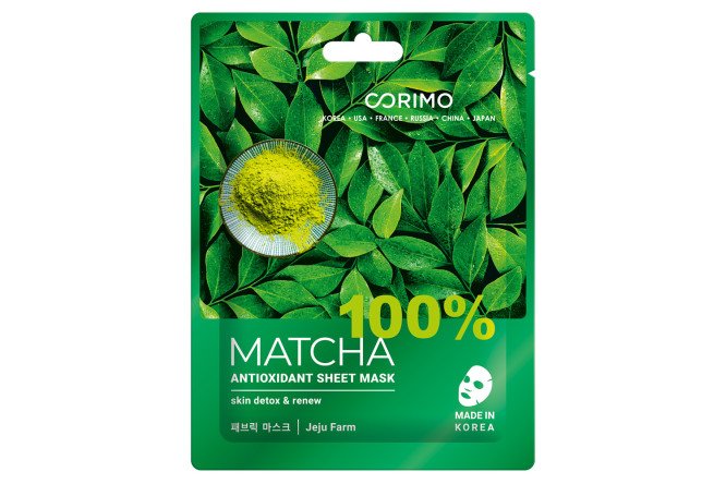 Изображение товара Маска Антиоксидант 100% Matcha для лица тканевая питание и защита кожи