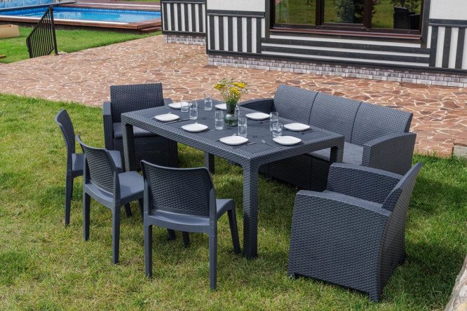 Изображение товара Комплект мебели Lana Dining цвет графит