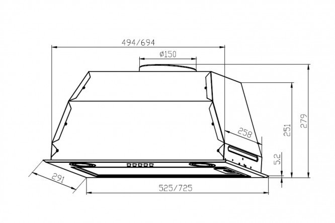 Вытяжка lex gs bloc gs 600 white схема встраивания