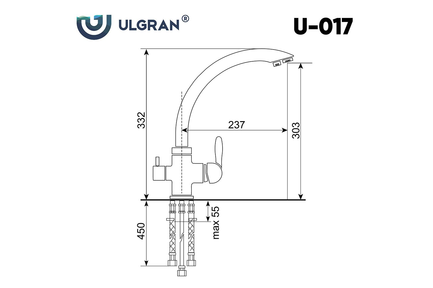 Смеситель ULGRAN Classic U-017 328