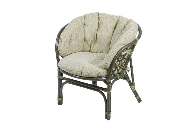 Изображение товара Кресло Багама 70х75х70 см, оливковый каркас, бежевые элементы