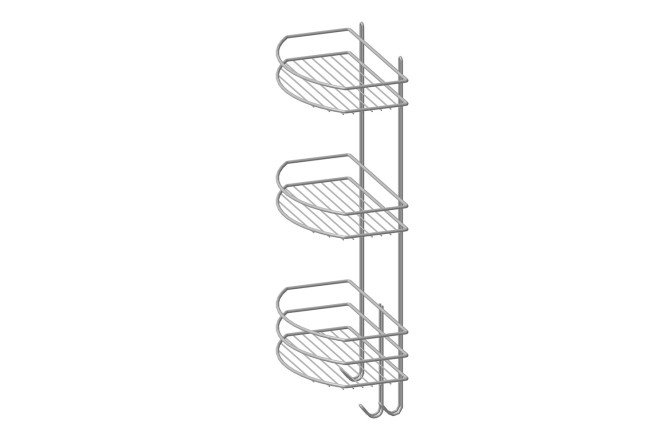 Изображение товара Полка прямая 3-ярусная П03318 настенная 25x61.5x15 см