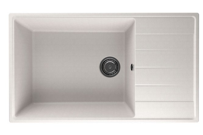 Изображение товара Врезная кухонная мойка Prima с крылом 86х50х22 см кварцевый композит